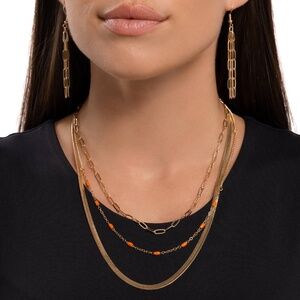 Mismatched Magic Orange Necklace #4380